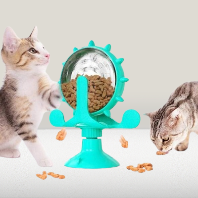 Jouet chat interactif - InteractiveCatTreatToy™ - Turquois