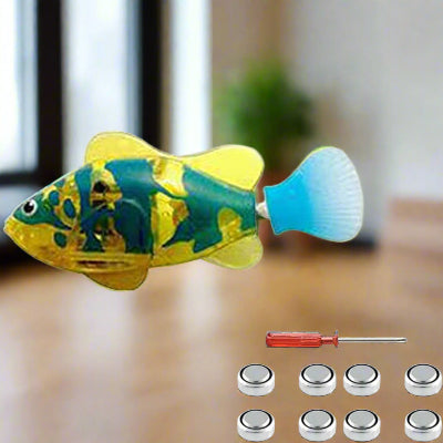 Jouet Interactif Chat - CatchyFish™ - Jaune Pale
