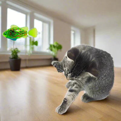 Jouet Interactif Chat - CatchyFish™ - Vert