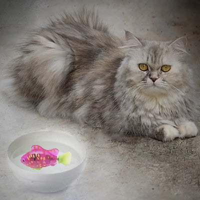 Jouet Interactif Chat - CatchyFish™ - Rose Bonbon