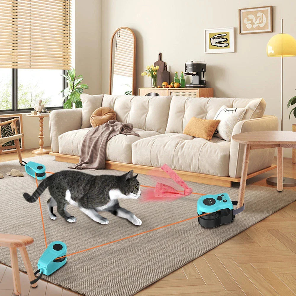 Jouet Chat Interactif - HuntDrive™ - Bleu