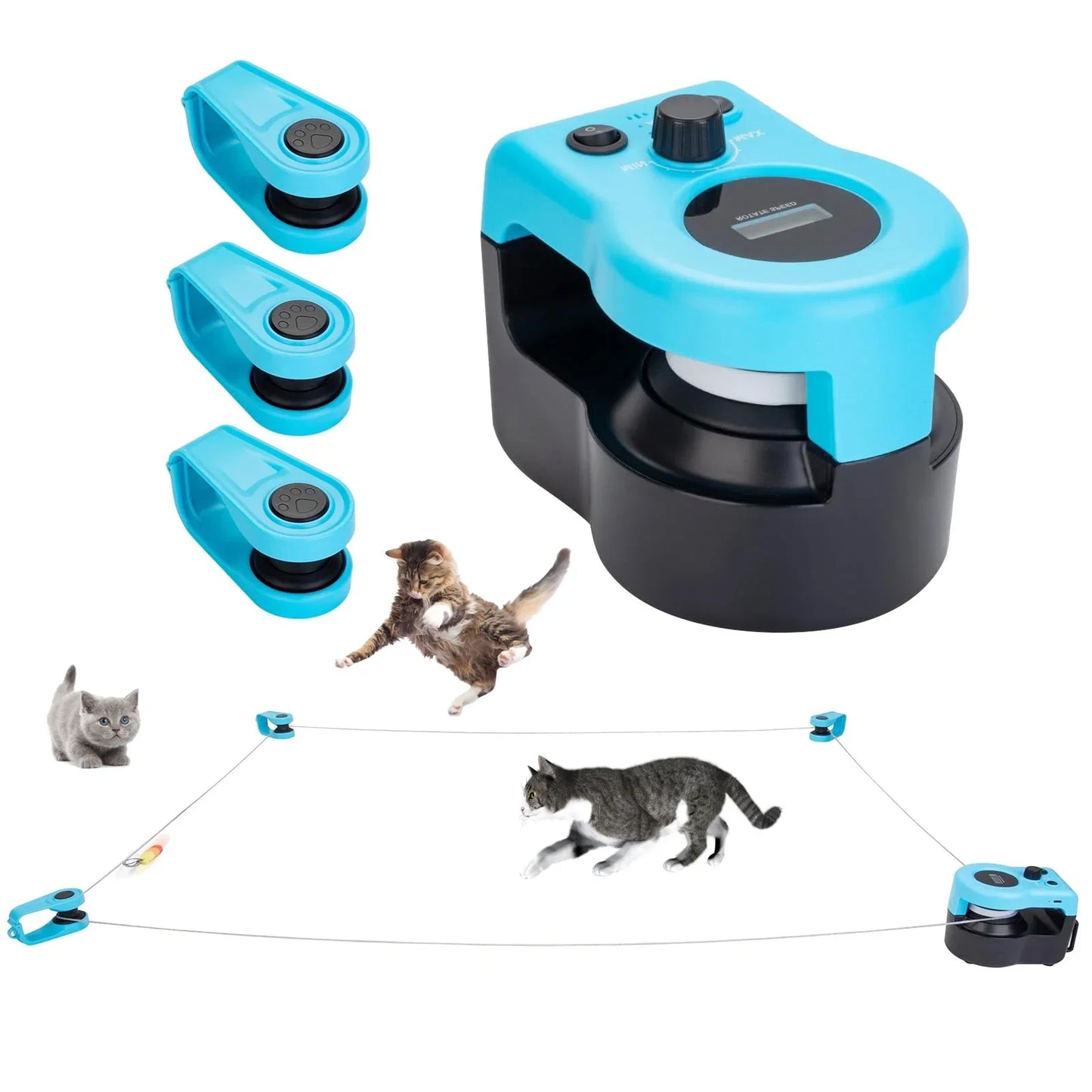 Jouet Chat Interactif - HuntDrive™ - Bleu